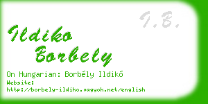 ildiko borbely business card